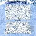 thumbnail image 2 of Blue Floral Tablecloth Vintage Flower Reusable Fabric Table Cloth 60 x 102 inch Waterproof Chinoiserie Hydrangea Branch Rectangle Tables Cover for Holiday Picnic Dinner Table Decor, 2 of 7