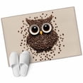 thumbnail image 6 of Coffee Owl Bathroom Rug Washable 2x3 Entryway Rug Non Slip Cute Bird Big Eyes Animals Brown Beans Front Door Mat Low Pile Indoor Doormat Throw Floor Carpet for Kitchen Bedroom Entrance, 6 of 8