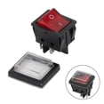 thumbnail image 2 of RED 2 Position 4 Pins Switch POWER PUMP ON OFF Illuminated Rocker Switch, 2 of 10
