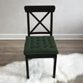 thumbnail image 2 of My Infinity Store 16" Plush Square Tufted Chair Pad/Cushions Tie-Backs (Darkest Green, 1 Piece), 2 of 5