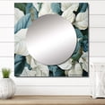 thumbnail image 1 of Designart "Liquid Art Charmed By White Leaves" Leaves Square Mirror For Wall Decor - Large White Square Printed Wall Mirror Art - Square Traditional Mirror - Wall Mounted Square Large Mirror, 1 of 5