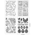 thumbnail image 6 of 1set 4 Sheets 4 styles Easter Theme Custom PVC Plastic Clear Stamps for Scrapbooking Photo Album Decorative Cards Making Mixed Shapes 160x110x3mm 1 sheet/style, 6 of 9