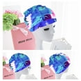 thumbnail image 3 of Colorful Pleated Nylon Cloth Swim Cap Large Swimming Cap Hot Spring Bathing Caps for Adult Men Women Long Hair-style:style5;, 3 of 5