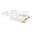 thumbnail image 6 of Harper & Bright Designs Twin over Full Bunk Bed with Ladders and Two Storage Drawers, White, 6 of 11