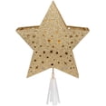 thumbnail image 2 of 9"Hollow Gold Star Christmas Tree Topper Rotating Magic Warm White StarProjector Xmas Tree Decoration, 2 of 6
