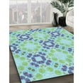 thumbnail image 3 of Ahgly Company Machine Washable Indoor Round Transitional Aquamarine Green Area Rugs, 7' Round, 3 of 7