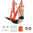 thumbnail image 2 of Aerial Yoga Swing Set, Yoga Hammock Flying Trapeze Yoga Kit Aerial Yoga Hammock Sling Inversion Tool with 2 Extension Straps for Home Gym Fitness, Mounting Accessories Included, 2 of 8