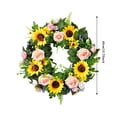 thumbnail image 3 of Qixi Spring Decor Spring and Summer Creative New Simulation to Sunflower Flower Mall Decorative Door Decoration Gr Rings Pendant Flower Ring Yellow Clearance Sale!, 3 of 6