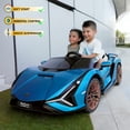 thumbnail image 2 of VOLTZ TOYS Lamborghini SIAN 24V Ride-On Car, 2-Seater Licensed Electric Vehicle with 4WD, Parental Remote, Leather Seats & EVA Tires, Blue, 2 of 6