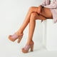 thumbnail image 1 of Verano nuevo estilo boca de pescado zapatillas Sexy tacones gruesos moda tacones altos mujeres Wmkox8yii  hj789, 1 of 8