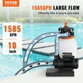 thumbnail image 2 of VEVOR Sand Filter Pump for Above Ground Pools, 10-inch, 1585 GPH, 0.33 HP Swimming Pool Pumps System & Filters Combo Set, 2 of 9