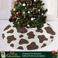 thumbnail image 6 of FMSHPON BrownWhite Cow Doodle Style Xmas Christmas Tree Skirt Stand Mat for Holiday Party Decoration Indoor Outdoor 36 inches, 6 of 6