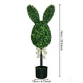 thumbnail image 2 of Coollooc Artificial Boxwood Easter Bunny Topiary, Rabbit Egg, Ear Shape Boxwood Topiary Tree Pot Fake Easter Bunnies Plant, Outdoor Garden Decoration, 2 of 9