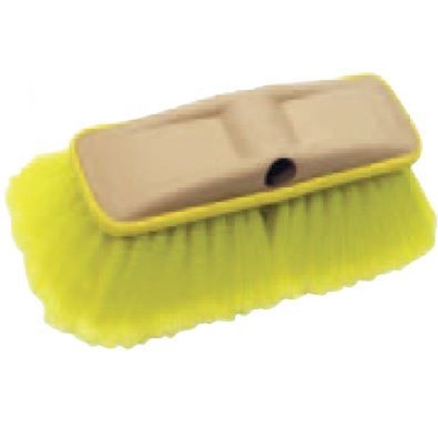 Star Brite Car Wash Brush 040161 Rectangular Brush Head; 8 Inch Length; Head Attachment Only; Without Hose Connection; Yellow Soft Bristle; Without Soap Dispenser; With US Label