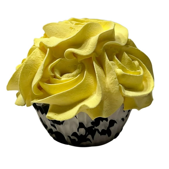Fake Cupcake Yellow Rosette Prop Decoration Dezicakes