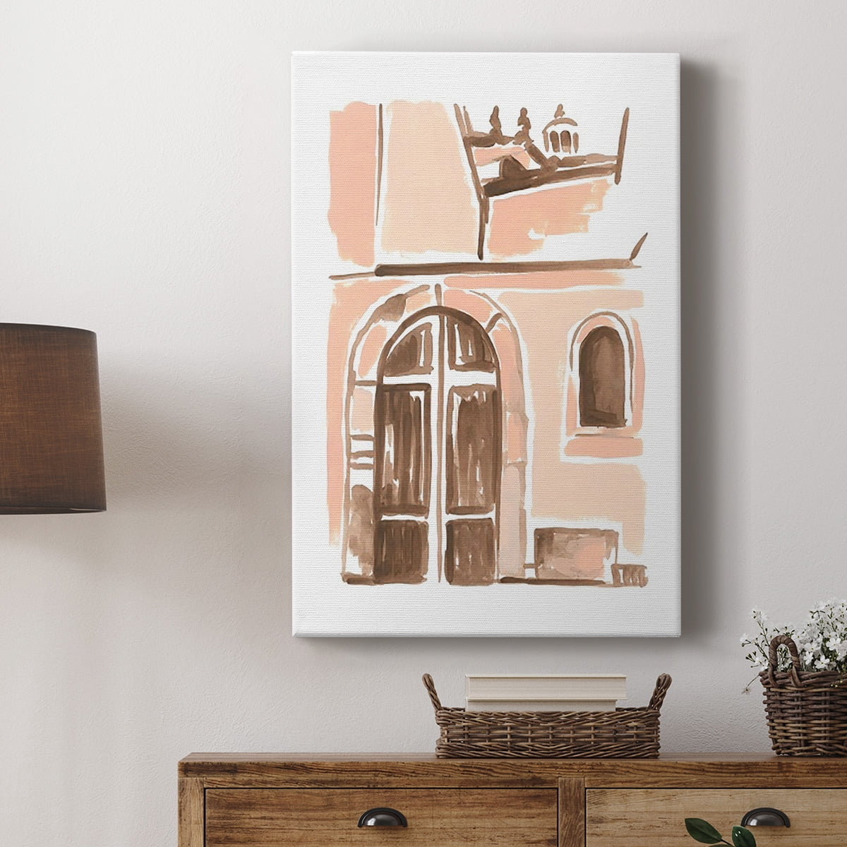 Blush Architecture Study V Premium Gallery Wrapped Canvas - Ready to Hang
