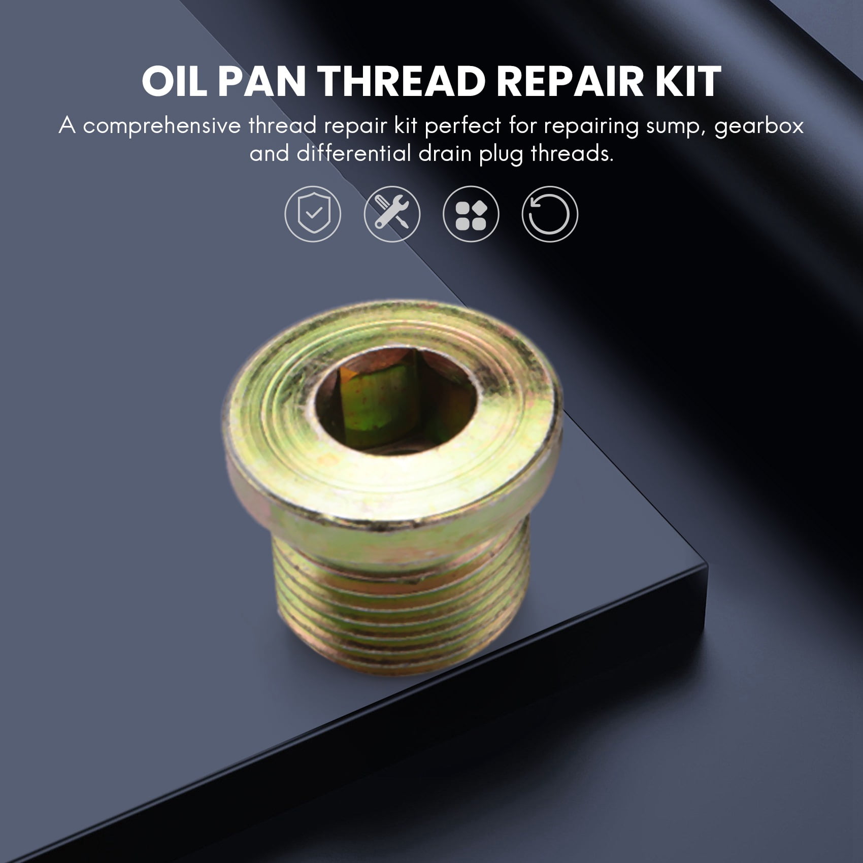 64Pc Oil Pan Thread Repair Kit Sump Gearbox Drain Plug Set M13 M15 M17