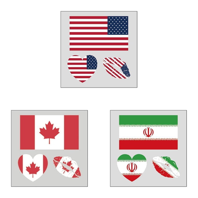 YWIYIUD 30PC 2.24x2.36 Inch Portable PatrioticFlags Face Stickers Durable World Flag Face and Body Stickers Multicultural Travel Luggage Aviation Stickers for Football Competition Sports Event