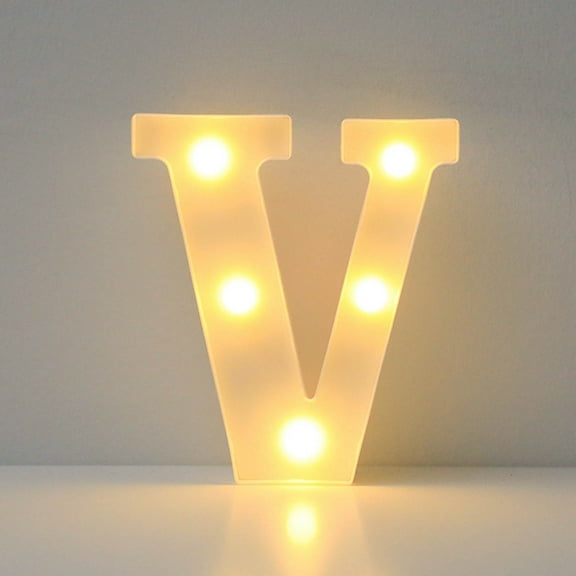 CheAAlet Alphabet LED Letter Lights - White Plastic Letter Lights - Versatile for Any Occasion, Standing and Hanging Alphabet Letter Lights - A-Z, LED Alphabet Lights