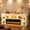 White, variant on High-Gloss Fireplace TV Stand with Fireplace, Fits a 100" TV with 50" Built-In Electric Fireplace and LED Lights, Black