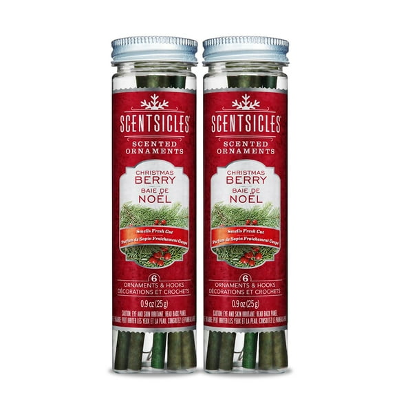 Adornos perfumados Scentsicles Christmas Berry, 2 botellas