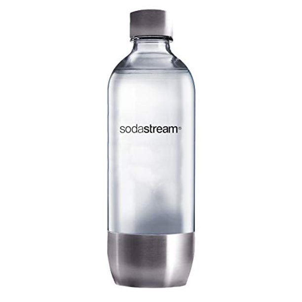SodaStream 1L Classic Metal Carbonating Bottle, Single