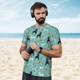 thumbnail image 4 of Wukai Cute Dog Print Men's Short-Sleeved Mesh T-Shirt,Quick-Dry Short Sleeve Workout T-Shirt-, 4 of 8