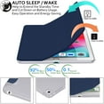thumbnail image 3 of DuraSafe Cases iPad 6th 5th Gen Air 2nd 1st 9.7 Inch [ iPad 5th 6th Air 2nd 1st ] MP242LL/A MP252LL/A MPGA2LL/A MRM52LL/A MR702LL/A MR6Y2LL/A TriFold PC Smart PU Leather Hard Back Cover - Navy Blue, 3 of 8