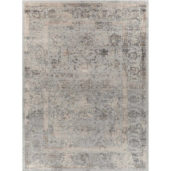 BoutiqueRugs Speaks Traditional Area Rug - Light Gray, Taupe, Medium Brown - 5'3" x 7'3"