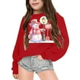 thumbnail image 2 of Mercatoo Youth Christmas Sweater Girls In Small Children In The Fall and Winter Christmas Christmas Snowman Happy Holidys Printed, 2 of 4