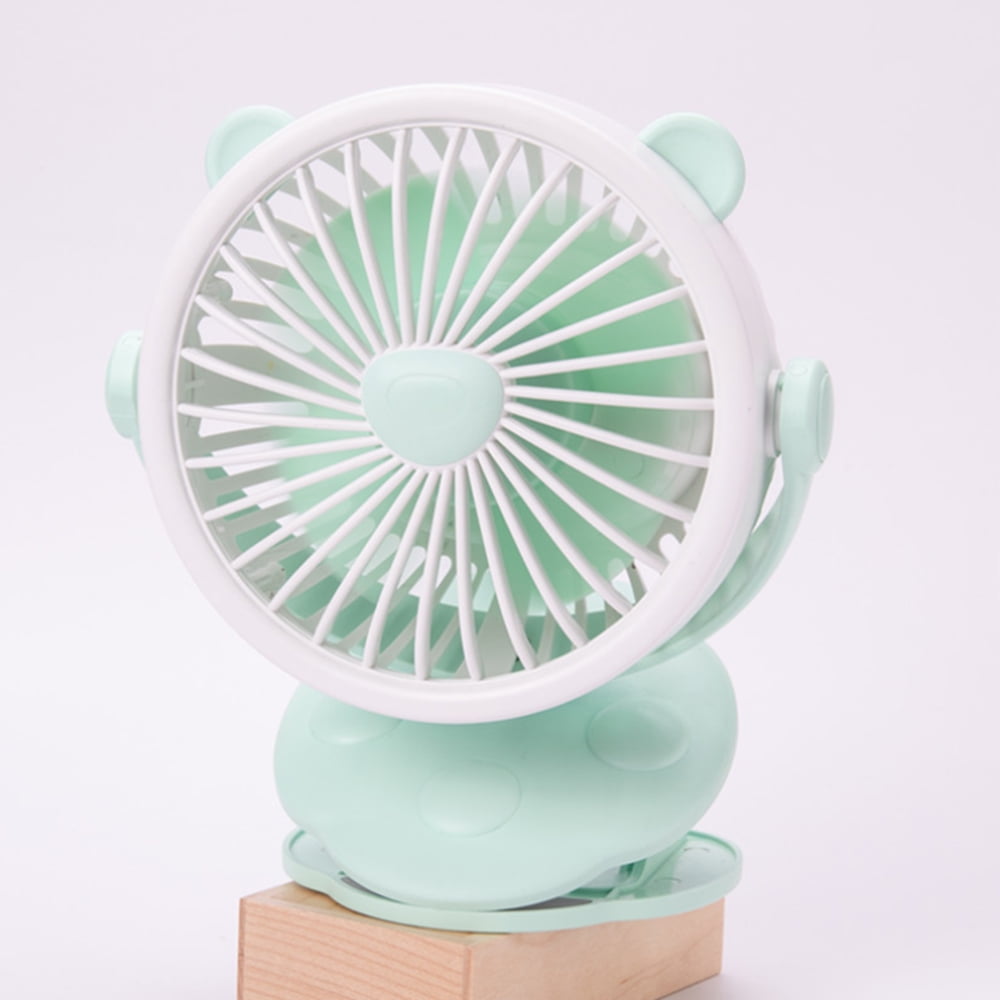 Freedo Personal Fan Stroller Fan Clip On Desk Fan Rechargeable Battery Operated Usb Portable Fan For Baby Stroller Office Home Travel Car Green