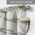 thumbnail image 6 of Golden Marble Farmhouse Short Window Curtain Valances, Abstract Modern Minimalist Art Rod Pocket Kitchen Valances for Living Room Bedroom Bathroom Cafe 42" x 12", 6 of 8