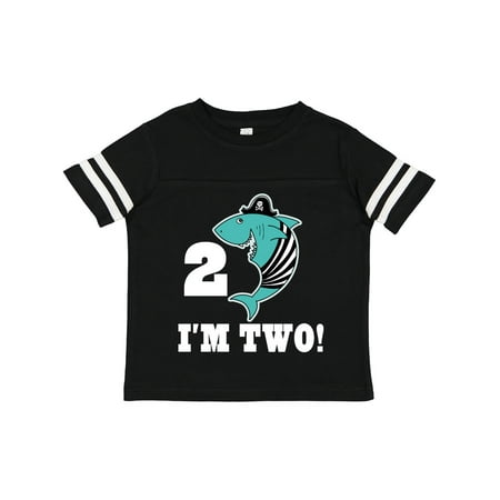 

Inktastic 2nd Birthday Shark Party 2 Year Old Pirate Gift Toddler Boy or Toddler Girl T-Shirt