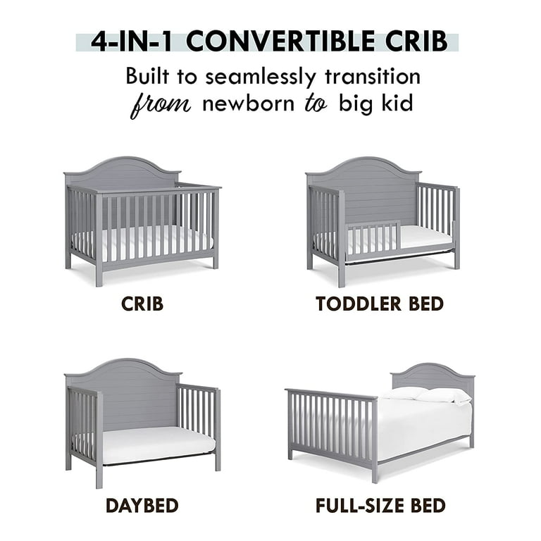 Carter s by DaVinci Nolan 4 in 1 Convertible Crib in Grey Greenguard Gold Certified 1 Count Pack of 1