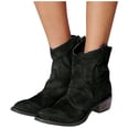 thumbnail image 1 of NECHOLOGY Botas Mujer Adulto Femenino Zapatos Botines mujer Zapatos casuales Botas retro Cómodas Tobilleras romanas Slip-up Botas de mujer de tacón bajo para mujer (Black, 8.5), 1 of 6