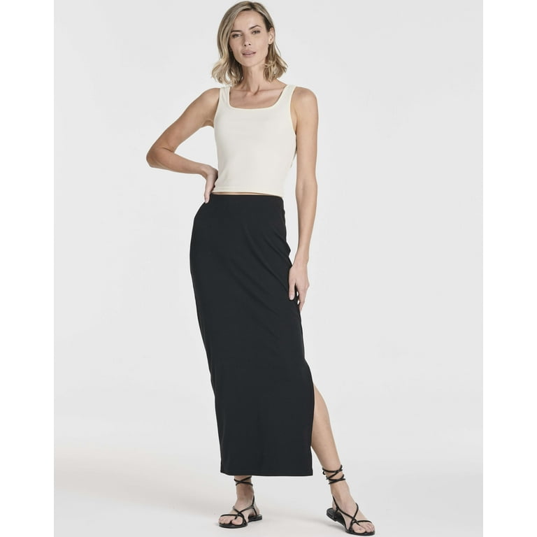 スカート Women's Straight Maxi Skirt Gunl 3 Pack: Women's Ribbed High Waisted Maxi Skirt With Side