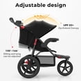 thumbnail image 3 of INFANS Jogging Stroller, Jogger Travel System with Shock Absorbing Suspension Dining Plate Cup Holder Adjustable Backrest, Lightweight Baby Strollers for Newborn, 3 of 9
