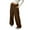 P4-Brown, variant on GBSYEWXS Trousers For Little Girls Childred Slim Straight Khakis Elastic Waist Relaxed Fashion Pants Black Size 7-8 Years