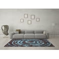 thumbnail image 3 of Ahgly Company Indoor Rectangle Abstract Light Blue Modern Area Rugs, 4' x 6', 3 of 4