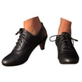 thumbnail image 3 of Women's Mary Jane Pumps Chunky Block Shoes Adorable Vintage Shoes Unique Round Toe Lace Up, 3 of 8