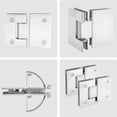 thumbnail image 7 of 2 Pack 180 Degree Frameless Glass Shower Door Hinges, Brushed Nickel Shower Door Hinges Heavy Duty 304 Stainless Steel, 7 of 7