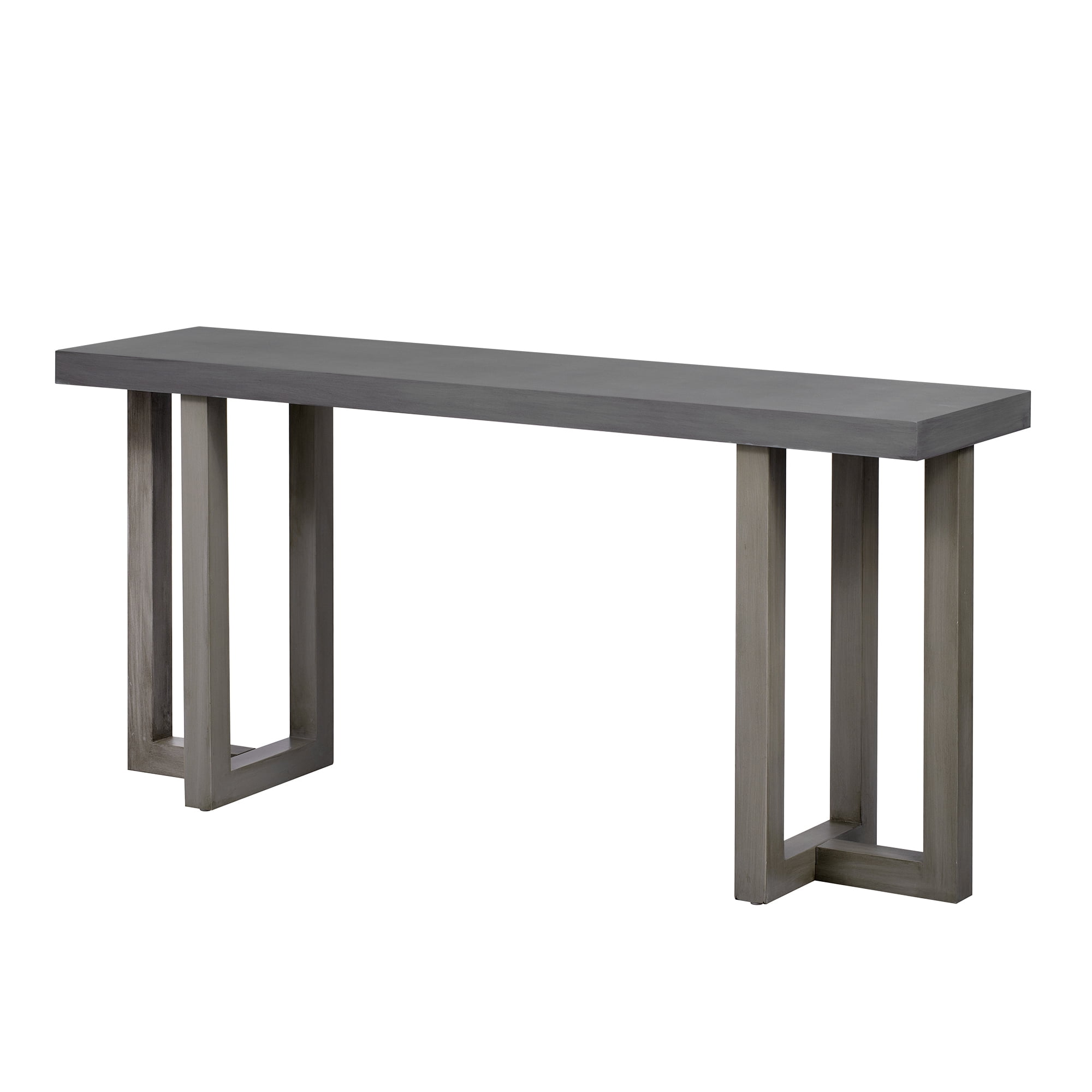 Euroco 63" Console Table, Narrow Sofa Table Behind Couch Entryway Table with Solid Wood Legs, Suitable for Entryway, Hallway, Living Room,Dark Gray