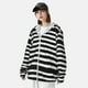 thumbnail image 3 of Fotbe Black And White Stripes Chaqueta con Protección Solar UPF 50+ para Hombre y Mujer, Camisa con Capucha y Bolsillos-Medium, 3 of 7