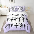 thumbnail image 2 of Homewish Kids Teens Ballet Girl Twin Bedding Sets 7-Piece,Dreamy Princess Bedding Comforter Set Microfiber,Dance Theme Breathable Sheet Sets,Luxury Bedroom Decor,Reversible, 2 of 8
