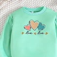 thumbnail image 4 of CAICJ98 Kids Girls Clothes Toddler Girl Fall Winter Outfits Long Sleeve Print Sweatshirt Pants Set Girls Spring Clothing Set (Mint Green,3-4 Years), 4 of 5