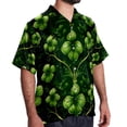 thumbnail image 2 of Saint Patrick's Day Men's Short Sleeve Printed Button Down Beach Shirt Casual Summer Unisex Tops with Spread Collar, 2 of 6