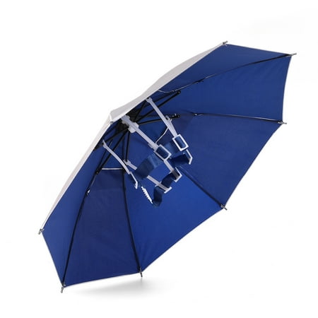 Army Golf Umbrella RUNACC Sun-proof Umbrella Hat Folding Umbrella Cap Lightweight Sun Rain Headwear, Suitable for Camping, Fishing, Golfing and Hiking, Blue ()