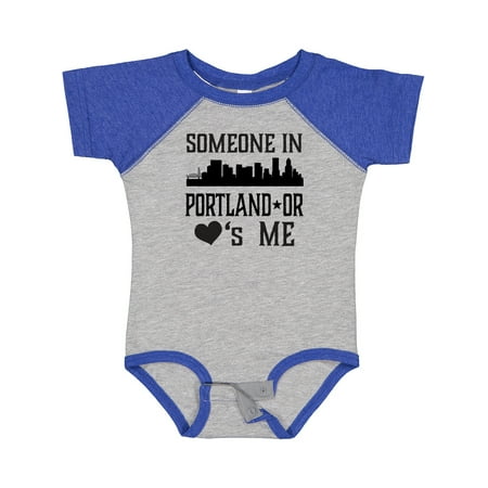 

Inktastic Portland Oregon Someone Loves Me Skyline Gift Baby Boy or Baby Girl Bodysuit