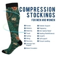 thumbnail image 2 of FORMRS Womens Knee High Socks Casual Long Thick Travel Daily Wear, 2 Pairs, Tiger and Peacock Pattern, 2 of 6