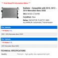 thumbnail image 2 of Radiator - Compatible with 2010, 2012 - 2014 Mercedes-Benz S550 2013, 2 of 2